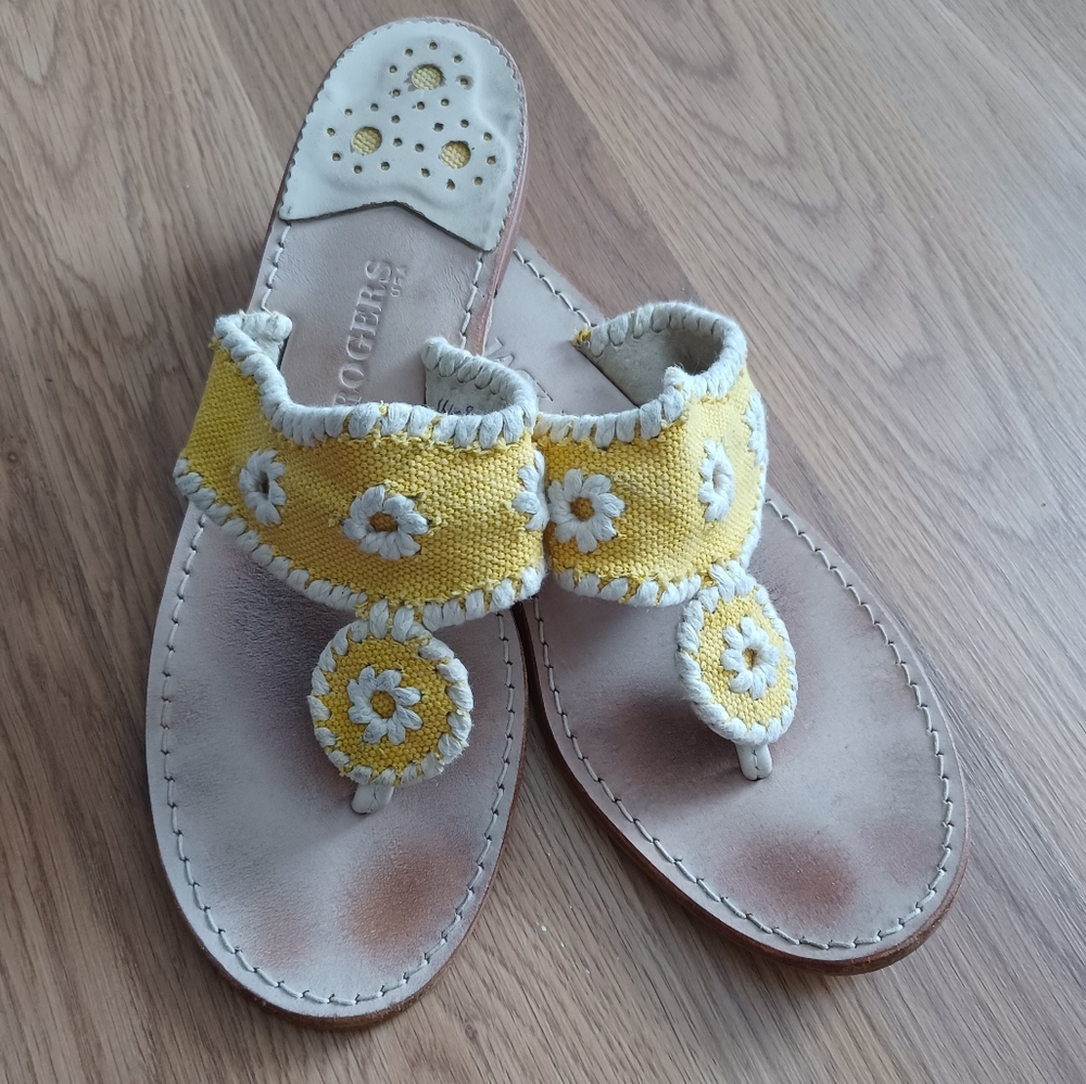 Jack Rogers Thong Sandals in Yellow - Picture 1 of 7